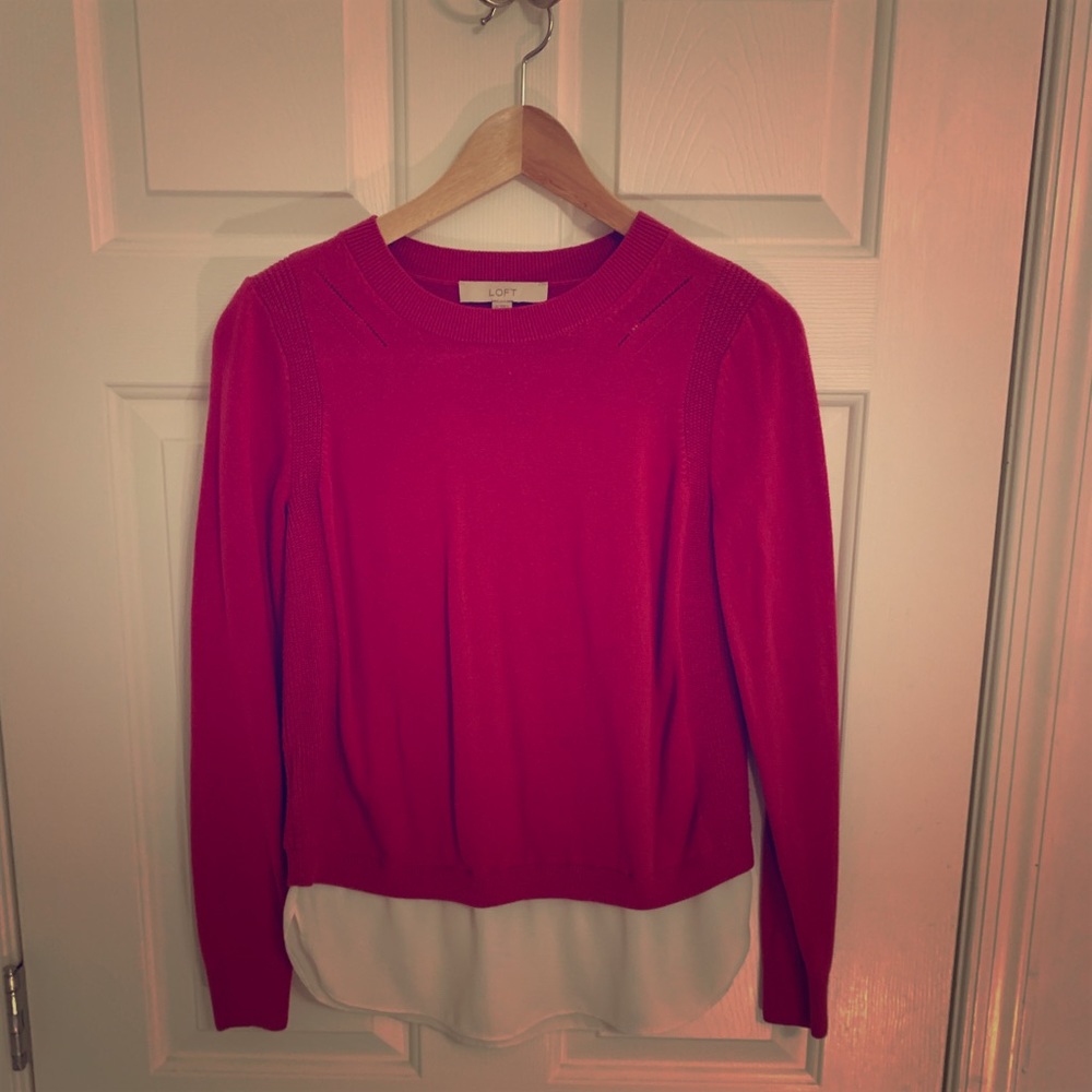 LOFT magenta sweater
